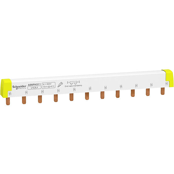 Schneider Electric Phasenschiene Steg 3p 11TE, 100A A9XPH311